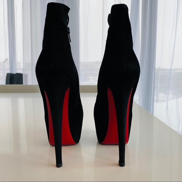 Christian Louboutin Shoes - Black Suede Daf Booty fits like a size 7